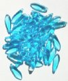 50 5x16mm Transparent Aqua Dagger Beads